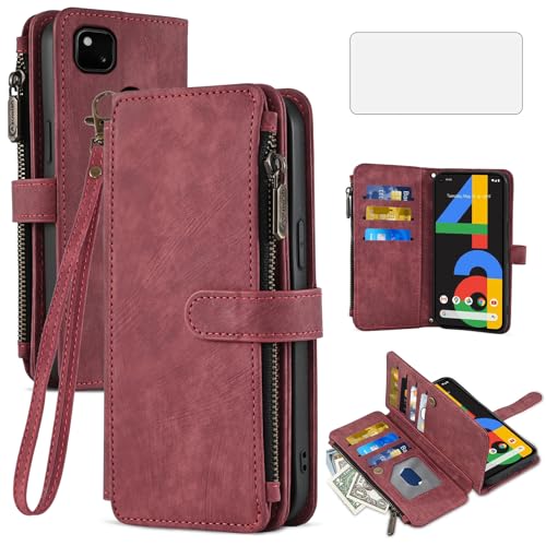 Housse Pixel 4a 4G Asuwish idéale pour voyager léger avec porte-cartes et dragonne