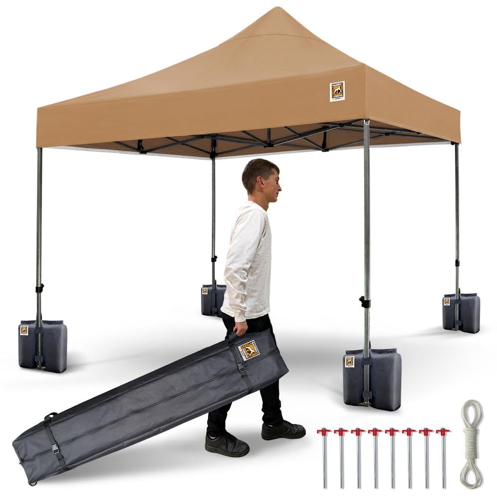3x3m Pop Up Gorilla Gazebo Fully Waterproof Heavy Duty with Wheeled Carrybag Eight Heavy Duty Pegs and Guy Rope Set