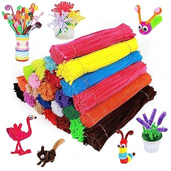 BDHYYM 560 Pcs Tiges de Fils Chenille Colorés Cure Pipes Cleaner Couleurs Assorties 6mm x 300mm, 400 Cure pipe Chenille, 160 Accessoires de Cure-Pipe en Peluche et Yeux, Fil chenille Multicolore BDHYYM 560 Pcs Tiges de Fils Chenille Colorés Cure Pipes Cleaner Couleurs Assorties 6mm x 300mm, 400 Cure pipe Chenille, 160 Accessoires de Cure-Pipe en Peluche et Yeux, Fil chenille Multicolore