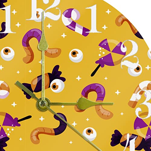 Horloge ronde à piles de 25,4 cm avec cadran coloré Halloween - 3