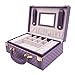 MISYLPH Multifunctional Two-Layer Woven Leather Jewelry Box Organizer with Handle (Purple)