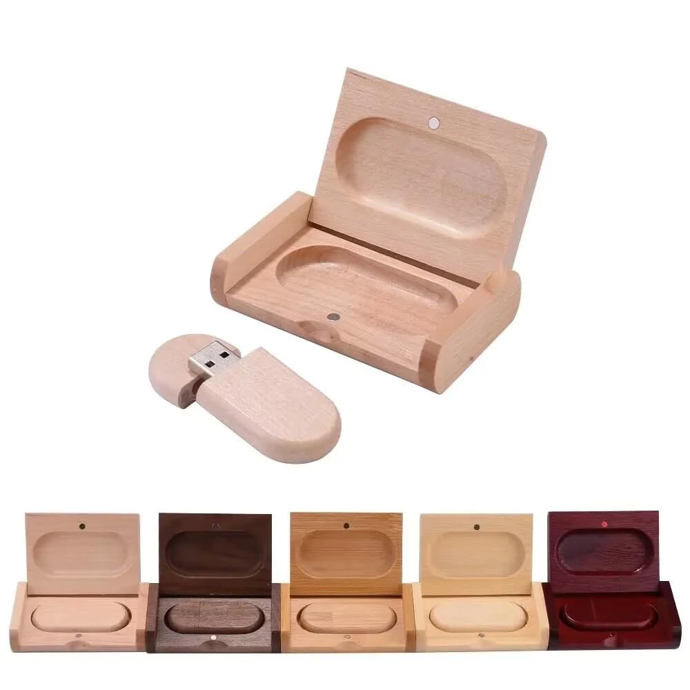 5 Chiavetta USB 3.0 in Legno Bambù Naturale con Custodia | Trasferimento Dati Ultra Veloce Penne USB 3.0 | Ideale per Regali Corporate e Fotografi Professionisti (32, GB)