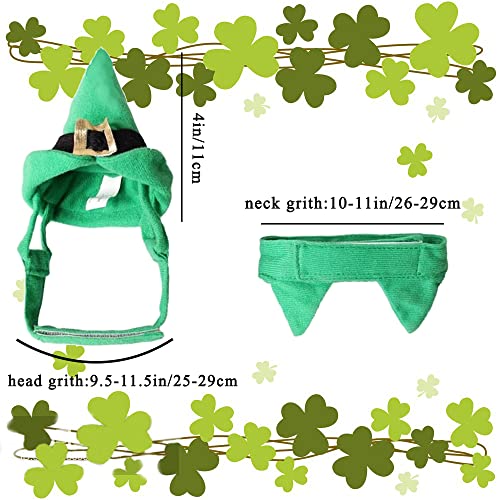 St. Patirck's Day Dog Leprechaun Costume,Green Leprechaun Hat for Dog Cat Irish Saint Patricks Day Accessories
