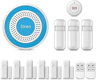 PGST Intelligentes Heim-Alarmsystem, WLAN-Haus-Sicherheitssystem mit Tür- und Bewegungssensoren, App-Fernbenachrichtigung, funktioniert mit Alexa und Google Assistant, Keine monatlichen Gebühren