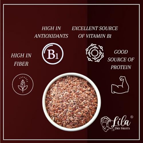Image of LILA DRY FRUITS Roasted Flax Seeds 1 Kg | Crunchy Healthy Seeds for Daily Use Premium Roasted Alsi Seed for Salads Smoothies Baking & Snacking Perfect for Gifting