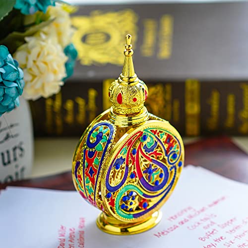 H&D Hyaline & Dora PB1501951 Vintage 18Ml Empty Refillable Egyptian Style Enameled Metal And Glass Perfume Bottle thumb #4