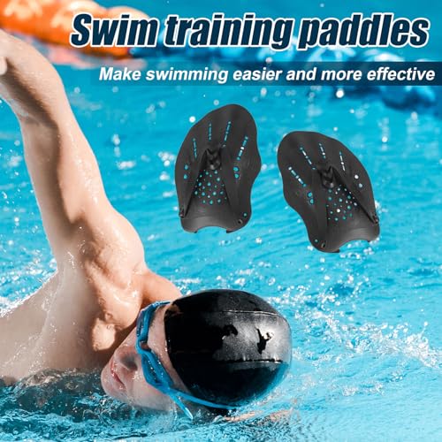 image for Gosknor 2pcs Swim Paddles Hand, Hand Paddles for Lap Swimming Training