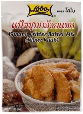 Lobo Banana Fritter Batter Mix Kloay Kaak 85g. (Pack of 3)