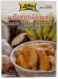 Lobo Banana Fritter Batter Mix Kloay Kaak 85g. (Pack of 3)