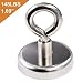 Super Strong Neodymium Fishing Magnets, 175 lbs(80 KG) Pulling Force Rare Earth Magnet with Eyebolt Diameter 1.89 inch(48 mm) for Retrieving in River and Magnetic Fishing