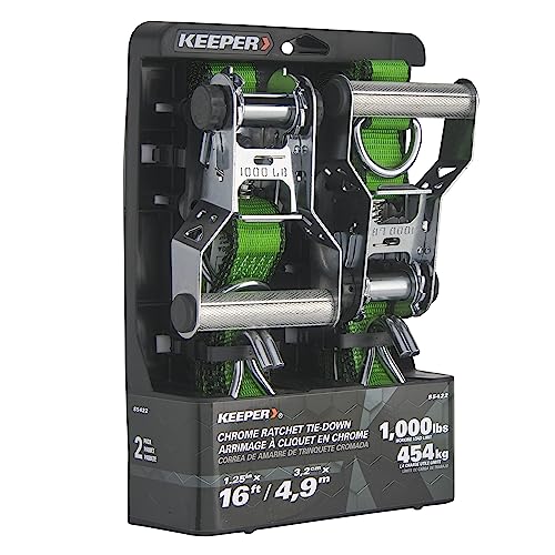 Amarre de trinquete Keeper 85422 de 16 pies cromado pack de 2 7