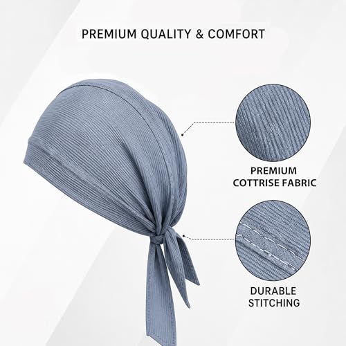 Image of GG BAI Cottrise Sikh Religious Patka Headwear Sweat Wicking Doo Rag Cooling Dew Rag Helmet Liner Hat Large Motorcycle Head Wrap Bandana Skull Caps for Men and Women