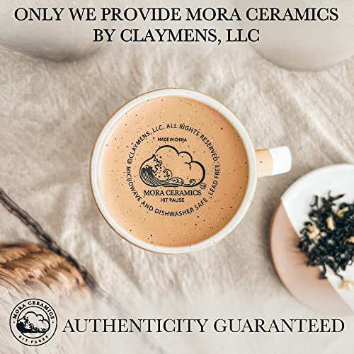 Mora Ceramics 12Oz Coffee Mug Set Of 4 - Ceramic Tea Cups With Handle - Microwave And Dishwasher Safe, Perfect For Cup Or Mug Lovers - Rustic Matte Glaze, Modern Design Mugs - Petro #TOP3