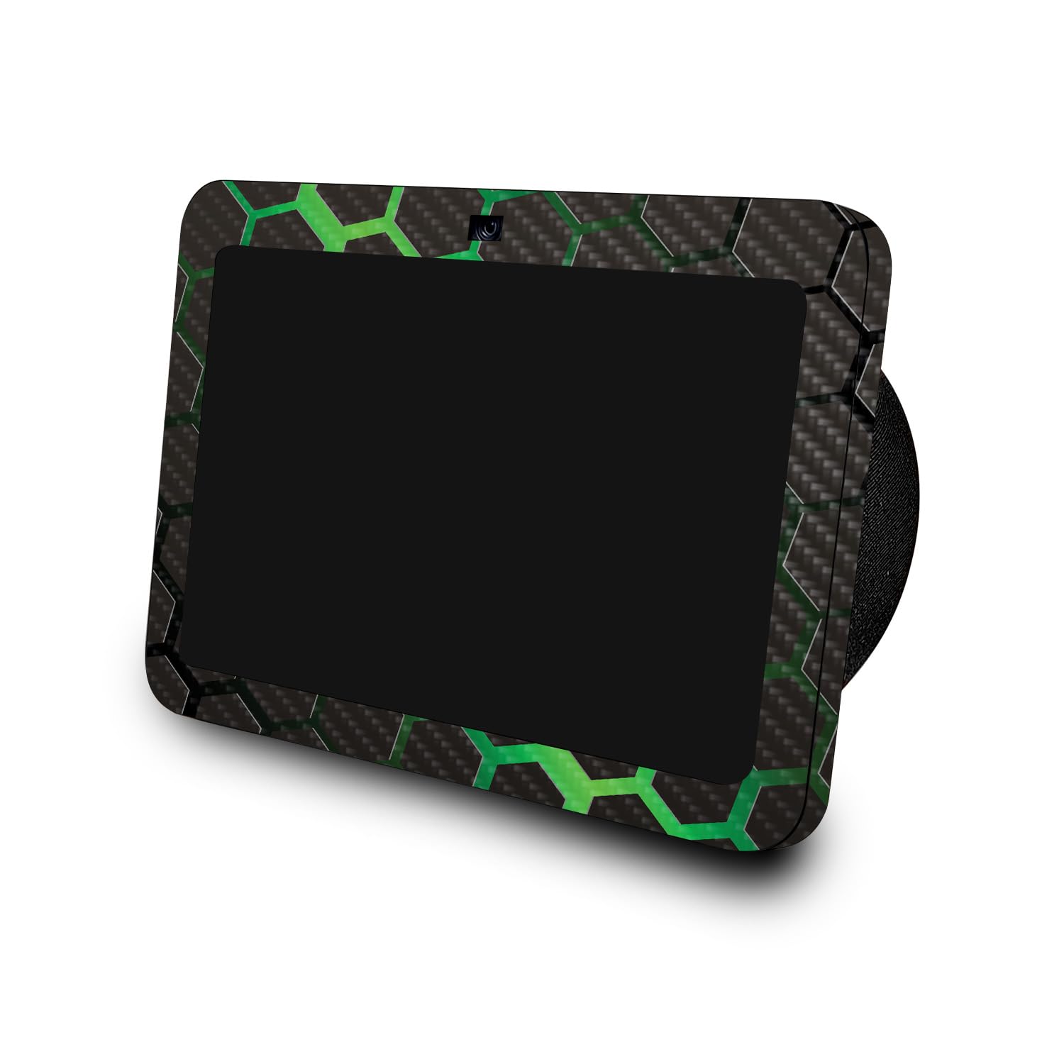 Carbon Fiber Skin Compatible with Amazon Echo Show 8 (3rd Gen, 2023) - Green Hex - Premium 3M Vinyl Protective Wrap Decal Cover - Easy to Apply | Crafted in The USA by MightySkins
