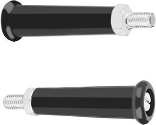 Yinpecly M10 Revolving Handle Knob Screw Knobs Handgrips Threaded Plastic Metal Revolving Handle Grip for Machine Tools 2Pcs