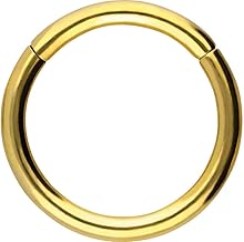 PIERCINGLINE Segmentring Clicker aus Chirurgenstahl - Piercing Ring in Gold, Silber, Rose, Schwarz oder Blau - für Nase, Septum, Ohr, Helix oder Tragus