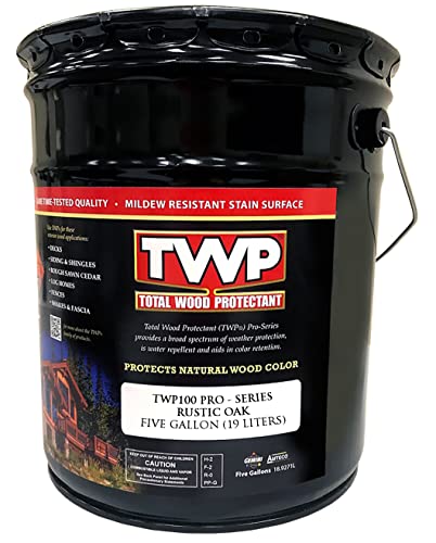 TWP 100 PRO Series 5GAL AMTECO INC TWP-116-5 5 Gallon Rust Extention Stain, 5 gal, Rustic Oak