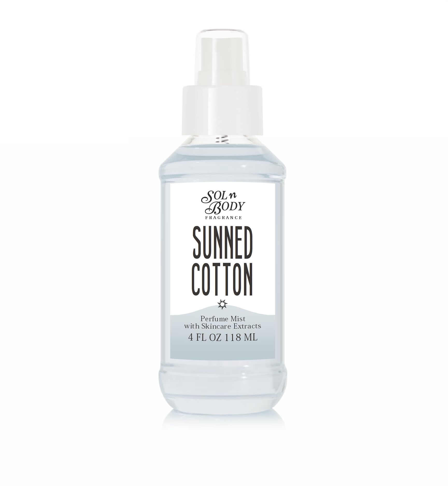 SUNNED COTTON Perfume Mist for Body & Hair by SOLnBODY | Bask in the Nostalgic Scent of Warm Cotton Drying on the Line notes of Rain, Soap & Sunshine w/Skincare Extracts Perfect Valentine's Day Gift