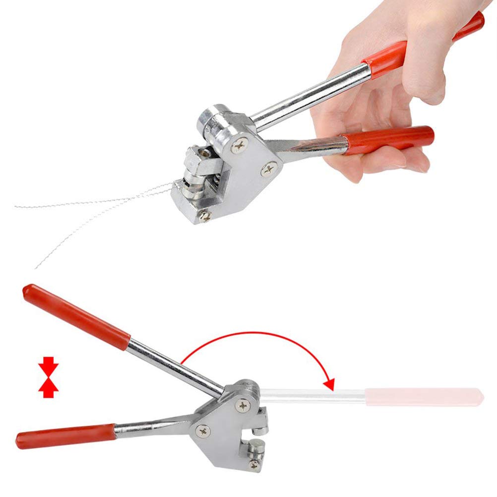 Set di Tenute per Sigilli di Sicurezza,Guarnizioni per Pinze per Diametro di Piombo 10mm con Manico Rivestito in Plastica Rossa
