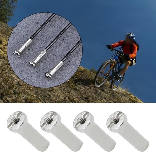 image for ECSiNG 100Pcs Bicycle Spoke Nipples Fit for 14G / 2mm Dia Spoke Mounta