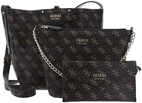 Guess Borsa Tracolla Eco Brenton bucket brown con pochette BS22GU19 ESG839001