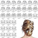 XPEX 30 Stück Haarklammer, Haarschmuck Hochzeit,Curlies Haarspiralen Strass Haarschmuck,Schön und charmant, hält das Haar fest, geeignet für Haarstyling-Design