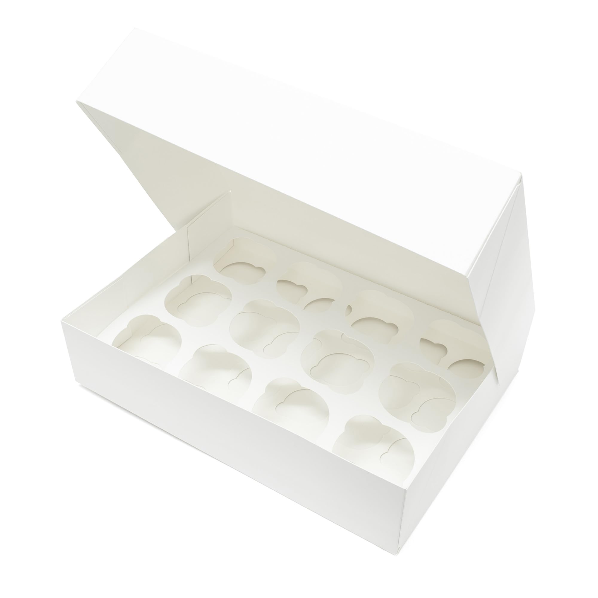 Culpitt 25 x 12 Hole Cupcake Boxes | White Cupcake Box For Carrying And Protecting Tasty Muffins, Fairy Cakes, Treats