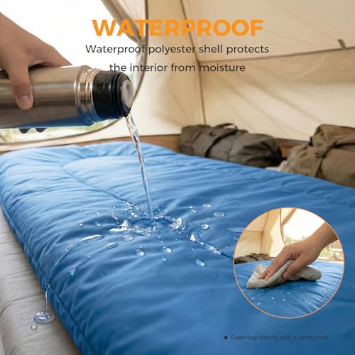 NEWBULIG Double Sleeping Bag for Adults, XL 2 Person Camping Sleeping Bag by NEWBULIG - Used condition - Image 8