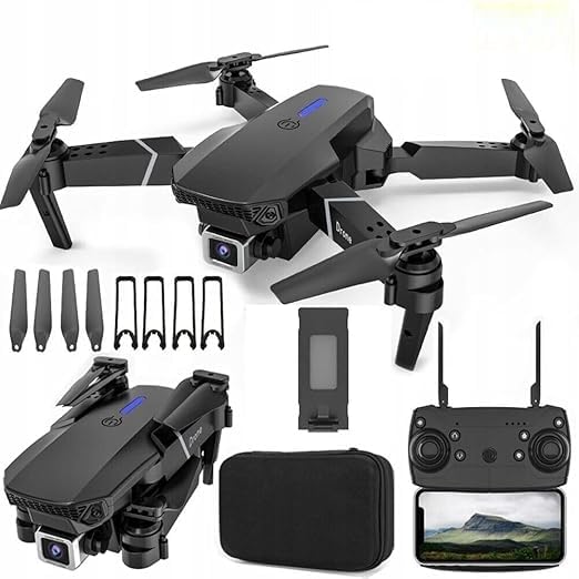 Image of Drone with Dual 4K Camera for Adults | WiFi FPV RC Quadcopter with 1 Batteries | Live Video, Altitude Hold, 360 Flip, Headless Mode, One Key Takeoff & Carry Case for Kids and Adults