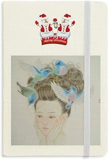 Pretty Girl Blue Bird Pintura chinesa Natal boneco de neve capa dura grossa