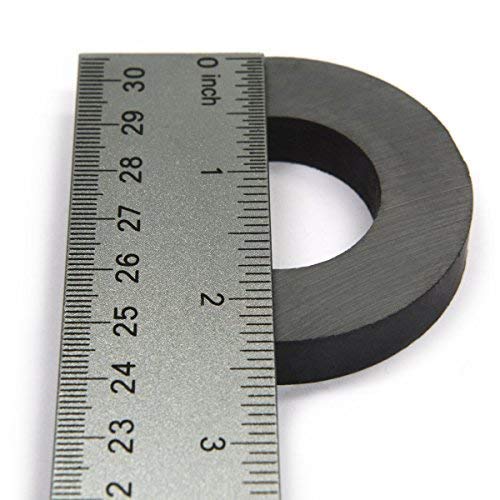 AOMAG® Ferrite Magnet Ring OD60 x ID32 x 10mm 2.4" Large Grade C8 Ceramic Magnets (Pack of 2)