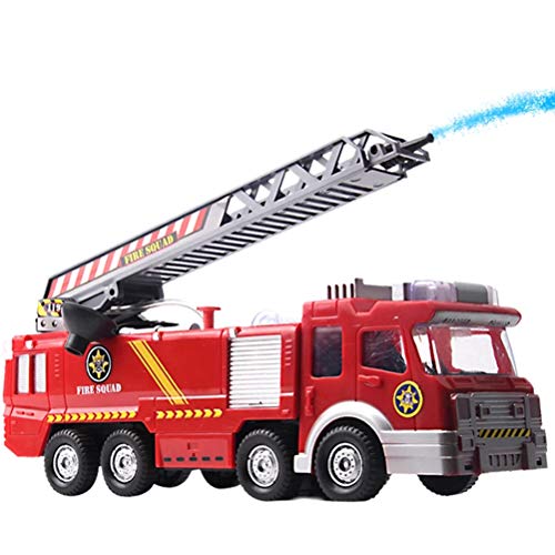 Aatraay Jouets de Camion de Pompier à Pulvérisation d'eau, Grand Camion de Pompier avec Lumières et échelle de Sauvetage Sonore, Grand de alimenté par...