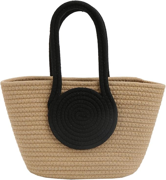 Image of Handmade Crochet Tote Bag with Circular Handle, 25 cm x 15 cm
