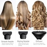 Hair Dryer Professional Ionic Hairdryer 2000W Performance AC Motor with 1 Diffuser & 2 Concentrator, 2 Speed 3 Heat Setting, Cool Shot Button, for Women & Man - Image 5