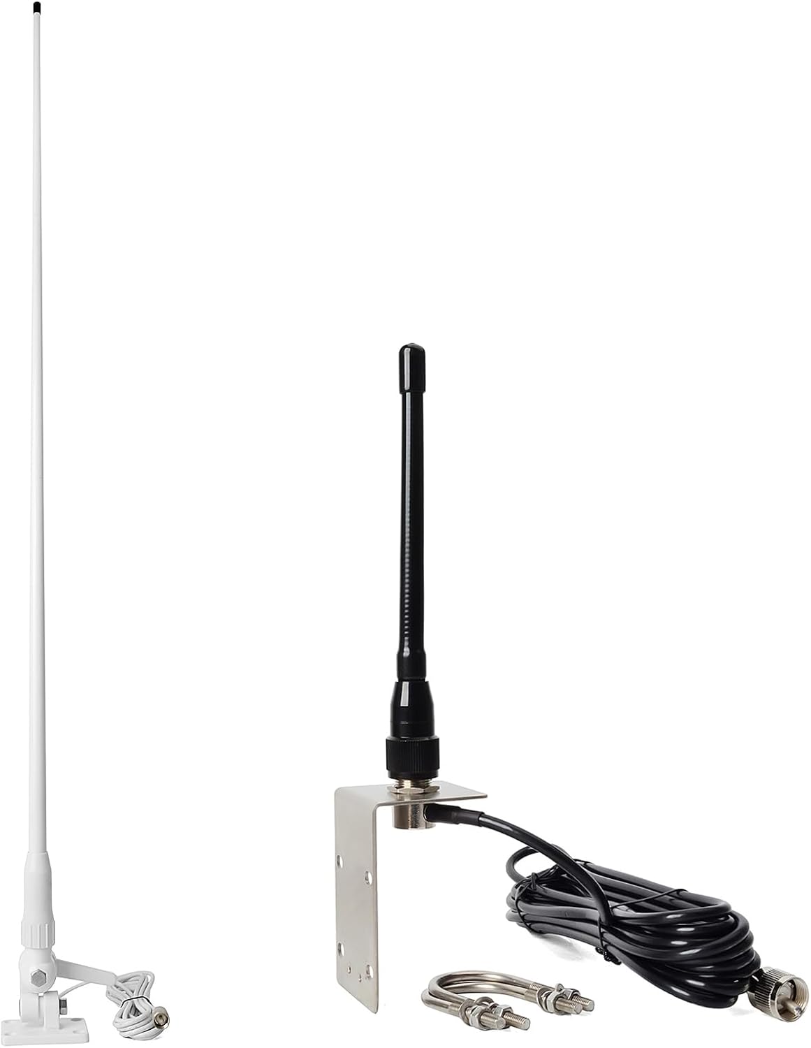 UAYESOK 48 Inch Fiberglass Marine Antenna Bundle with 159V Marine Stubby Antenna