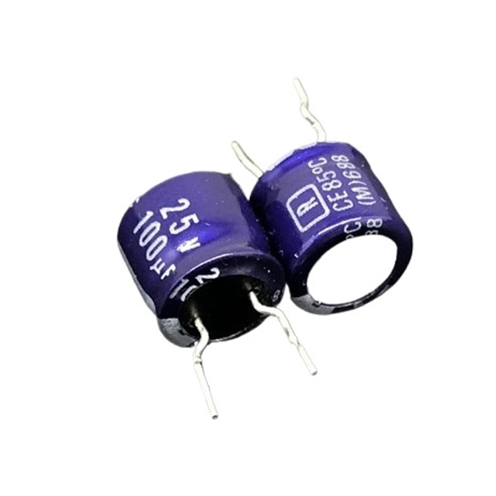 Condensateurs 100 uF 25 V MS7 aluminium pour circuits imprimés