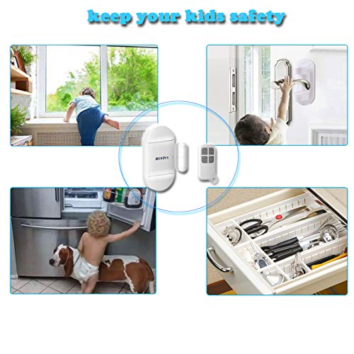 Hendun Door Alarm For Home Security With Remote, 130Db Wireless Windows Alarm Sensors,Chime For Pool Door, Kids Safety, Alarm For Garage, Sliding, Dementia,Opening Entering Alert (Pack 1) #TOP2