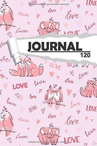 Journal Liebe zum Valentinstag: Notizbuch I DIN A5 I 120 Seiten I Dot Grip I Organizer I Tagebuch I Skizzen I Handletter (Abstrakte Muster)