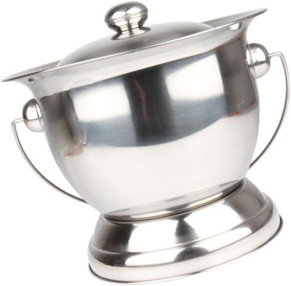 NOLITOY Multifunctional Urinal Pail Pot Stainless Steel Spittoon Training Seat Urinal Basin Chamber Pot Cover for Adults Boys and Girls