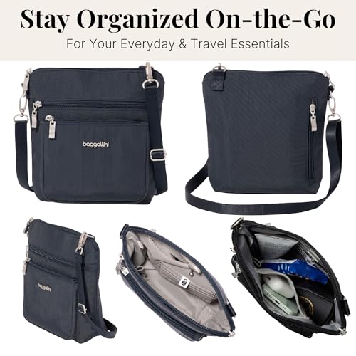 Image of Baggallini Modern Pocket Crossbody Bag for Women, 8.5 inchx8.5 inch Handbag Purse with RFID, Lightweight Water-Resistant