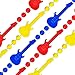 FlashingBlinkyLights Rock Guitar Necklace Mardi Gras Beads (Set of 12)