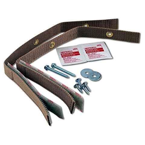 Quakehold! Furniture Strap Kit, Earthquake Fasteners for Disaster Preparedness, Child Proof Safety Straps for RV, Home Office, Helps Prevent Damage and Injury, Easy to Install, Oak Cover