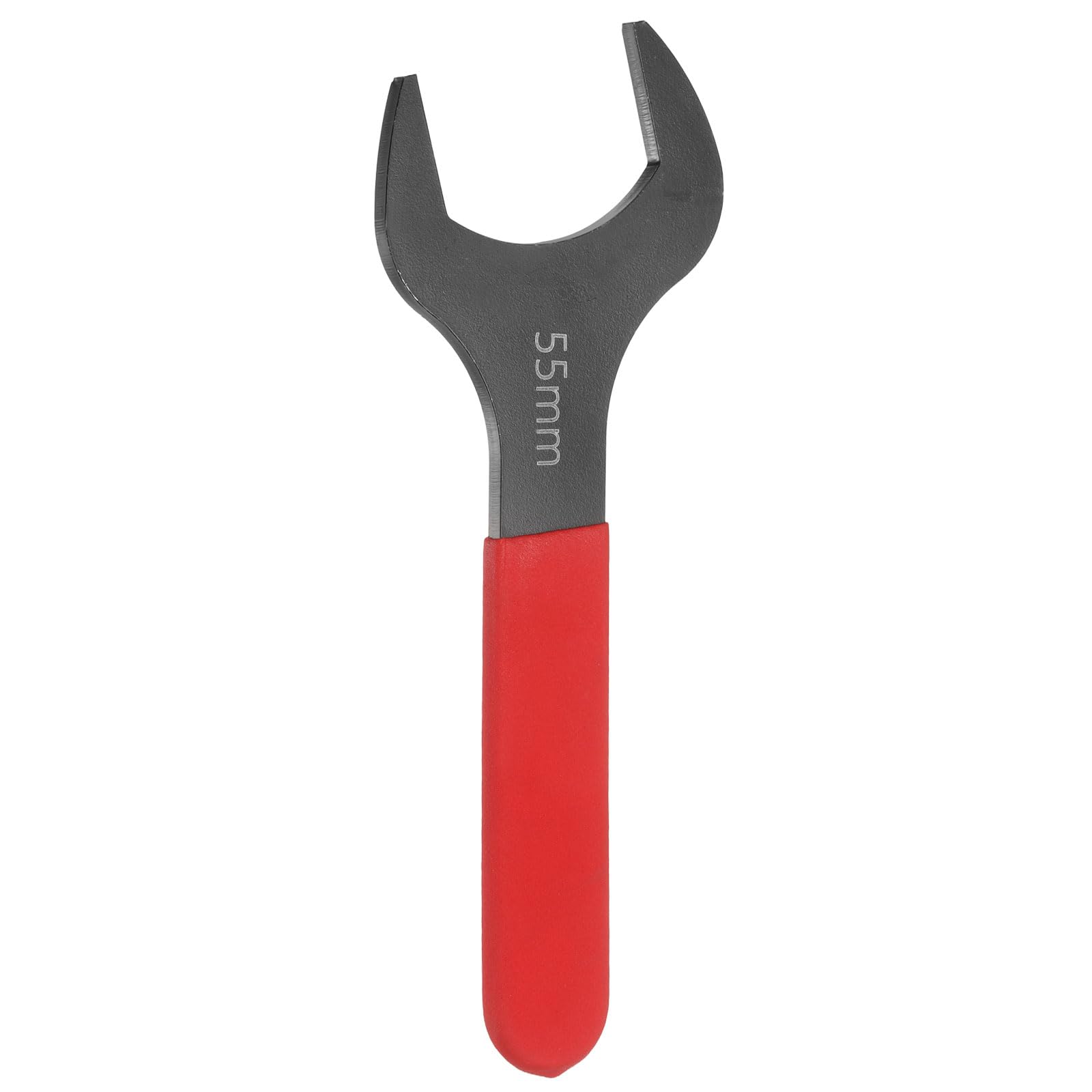 sourcing map Single Open End Wrench 55mm Metric 15 Degree Offset Angle U-Shaped Open Ended Spanner Small Flat Head Blackening Wrench with Red Shank for Automotive Repair Furniture Assembly โ image 1