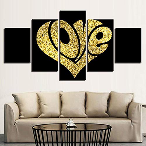 Art mural pour salon design moderne avec impression toile amour simple - 3