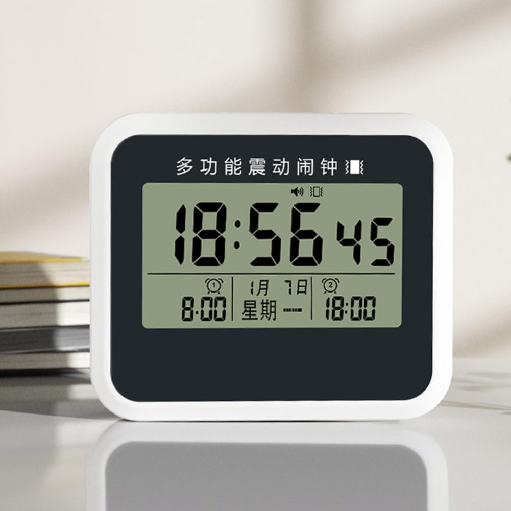 Budzik wibracyjny z wyświetlaczem LCD 110 dB Dual Alarm