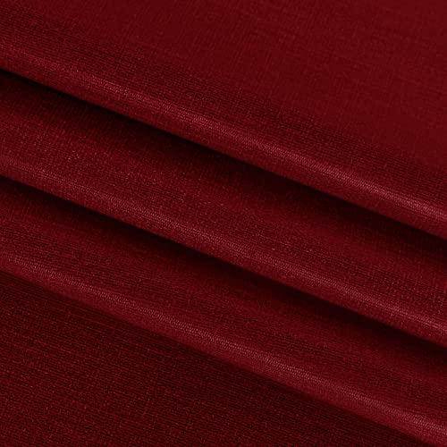 Image of sancua 100% Waterproof Round PVC Tablecloth - 60 Inch - Oil Proof Spill Proof Vinyl Table Cloth, Wipe Clean Table Cover for Dining Tables, Buffet Parties and Camping, Burgundy