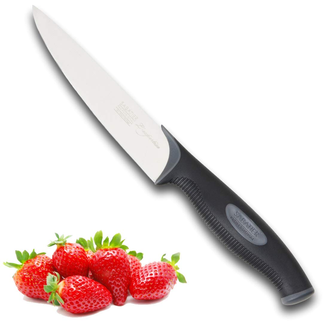 Sabatier Professional Lâ€™Expertise Kitchen All Purpose Knife - 12cm Chrome Molybdenum Stainless Steel, Finely Ground Razor Sharp Blades. Ergonomic Soft Grip Handle. 20 Year .