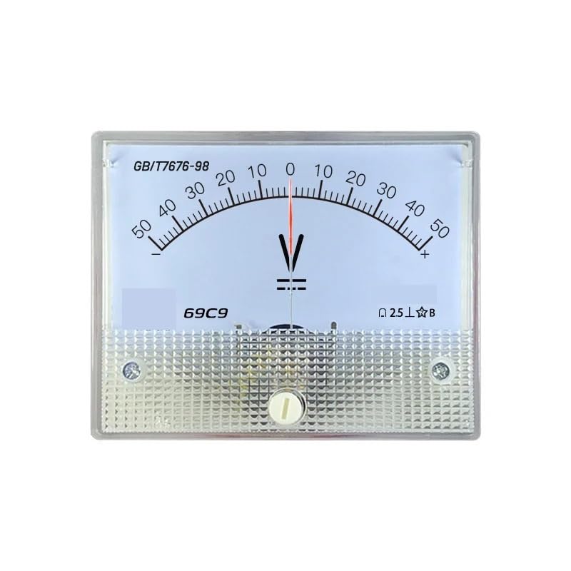 Voltmètre bidirectionnel 69C9-v CC -5V à 5V à aiguille 64x80mm
