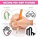 Gjinxi Pencil Holder Grips 4Pcs Finger Posture Correction Training Tool Handwrting Pen Holder Rubber Loop Learning Gripper Reusable Holding Grips for Beginner Writing Office