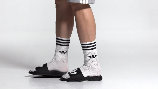 Amazon.com | adidas Originals Men's Adilette Lite Slide, Core  Black/White/Core Black, 8 | Sport Sandals \u0026 Slides